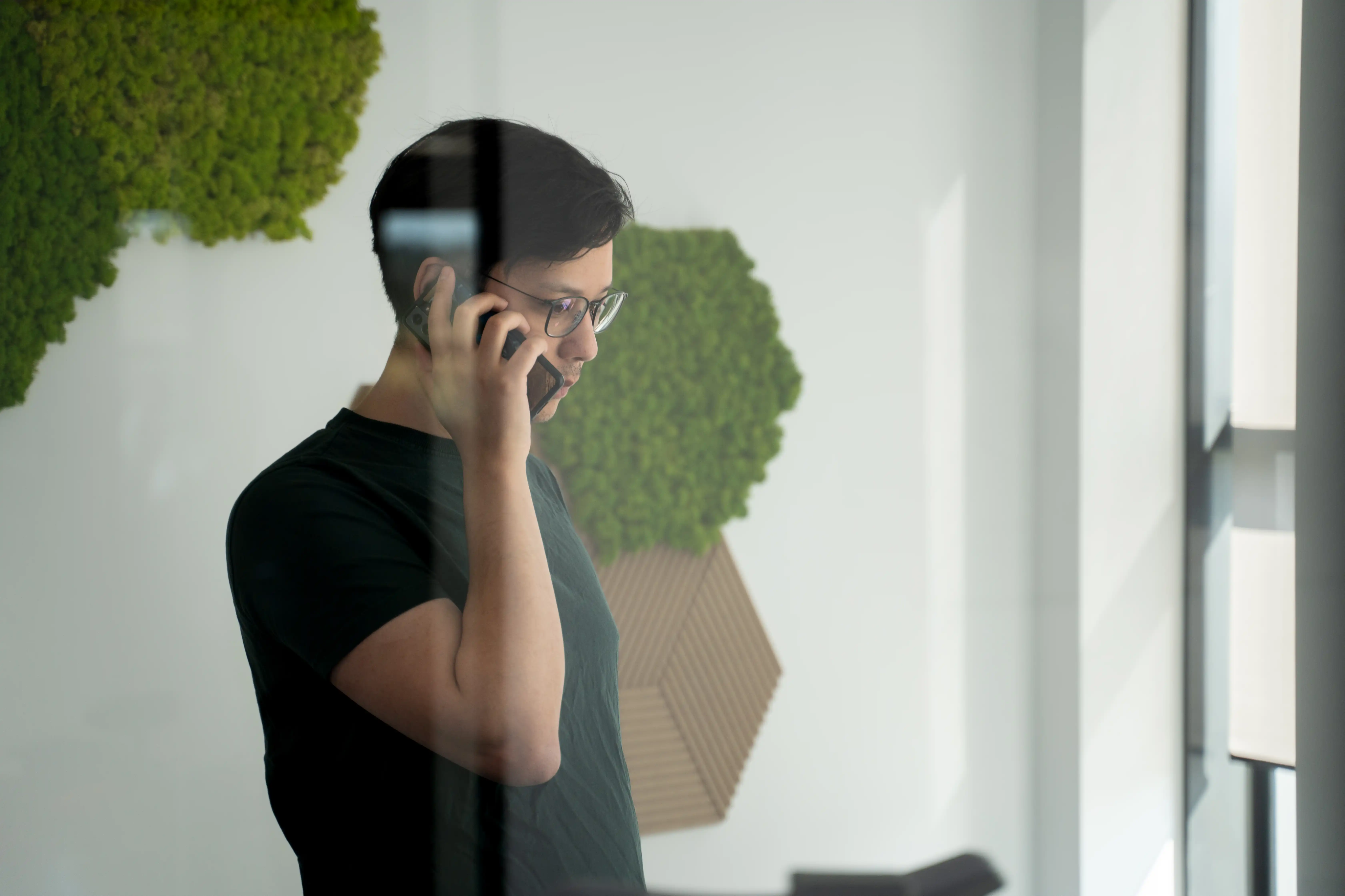 Person on phone call